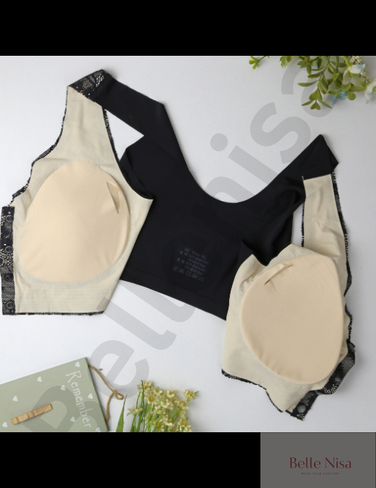 BelleNisa Soft Padded Front-Open Lace Bra – Comfortable & Convenient